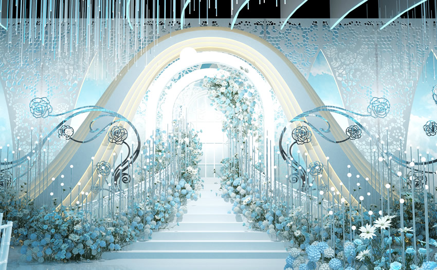 河口釡香烙馍村水晶厅效果展示