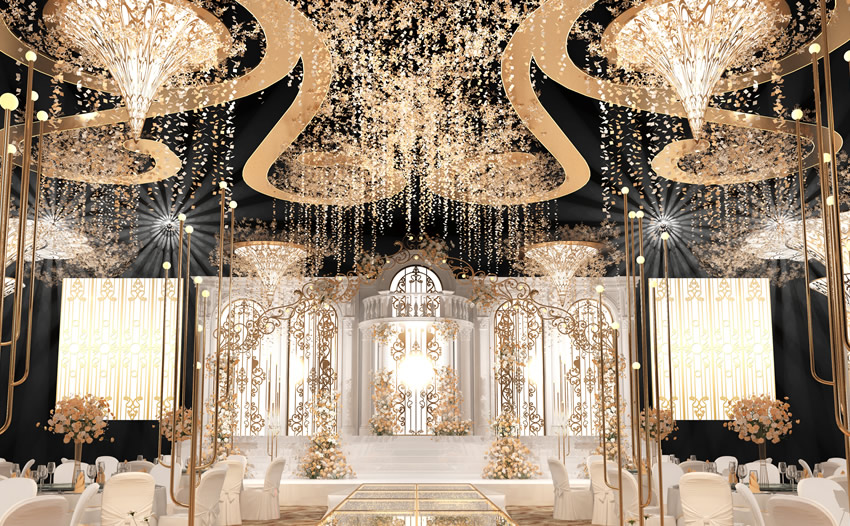 河口花木兰喜事汇金色大厅效果展示